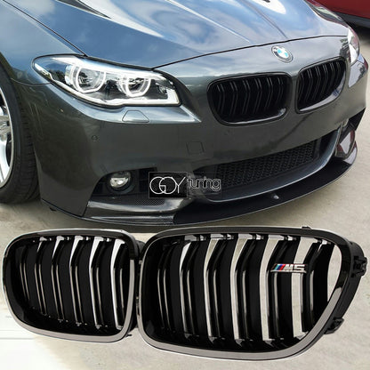 F10 Grille, Piano Black Front Kidney Grill Fit for BMW F10 (Sedan) F11 (Estate) 5 Series 2010 - 2016