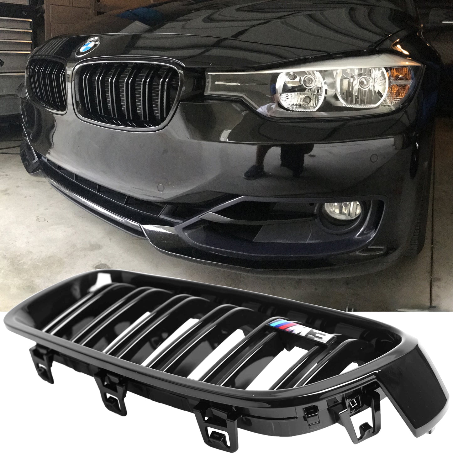 Black Grille for BMW 2012 - 2019 3 Series Sedan (F30) & Wagon (F31)