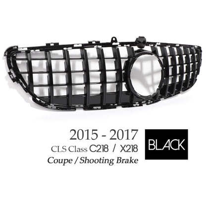 Black Silver Replacement Front Bumper GTR Grille For Mercedes CLS Class X218 Shooing Brake C218 Coupe 2015 - 2017 & CLS63 AMG